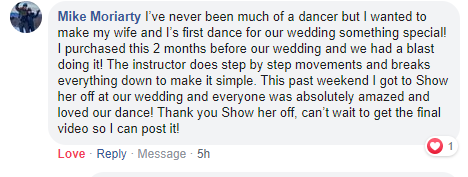 First dance testimonial