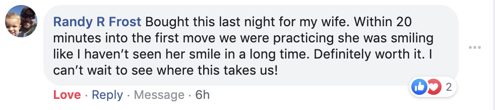 Customer review: within 20 minutes she was smiling