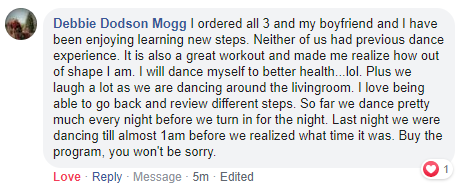 Customer review: we danced till almost 1am