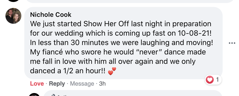 Fiancé who swore he'd never dance